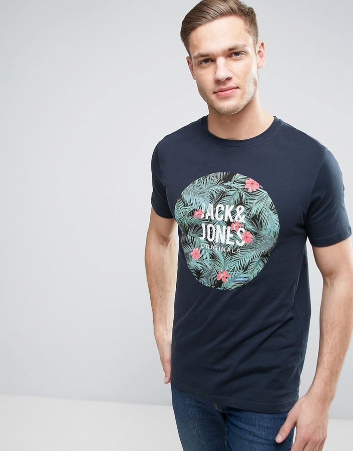 Jack and Jones Jack Jones Originals T Shirt Graphic, $19 Asos | Lookastic