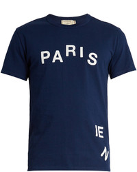 MAISON KITSUNÉ Parisien Print Cotton Jersey T Shirt