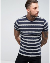 Brave Soul Summer Stripe Print T Shirt