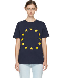 Tudes Navy Page Europa T Shirt