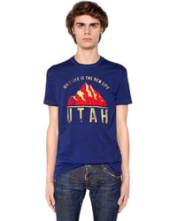 DSQUARED2 Utah Printed Cotton Jersey T Shirt