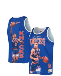 Mitchell & Ness John S Blue New York Knicks Hardwood Classics Player Tank Top