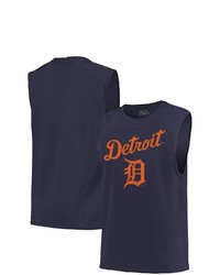 Majestic Threads Navy Detroit Tigers Softhand Muscle Tank Top