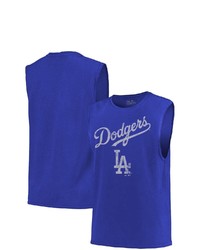 Majestic Threads Royal Los Angeles Dodgers Softhand Muscle Tank Top