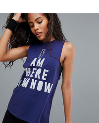 ASOS 4505 Tall Reflective Running Vest With I Am Here I Am Now Print