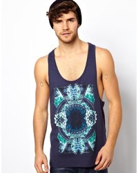 Asos Tank With Ornate Kaleidoscope Print And Extreme Racer Back