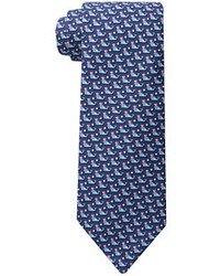 Navy Print Tie