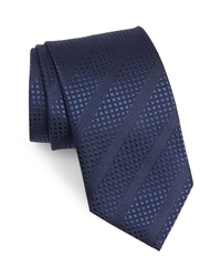 David Donahue Diagonal Stripe Silk Tie
