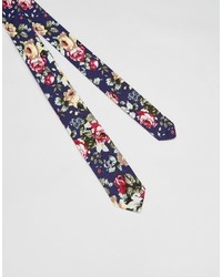 Reclaimed Vintage Inspired Skinny Tie In Floral Print
