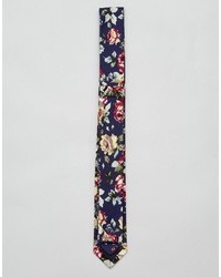 Reclaimed Vintage Inspired Skinny Tie In Floral Print