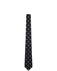Gucci Navy Silk Gg Tie