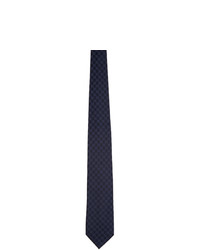 Gucci Navy Silk Gg Tie