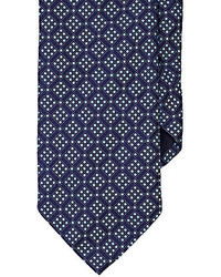Barneys New York Textured Diamond Jacquard Necktie Navy
