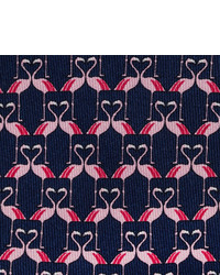 Thomas Pink Flamingo Heart Print Tie