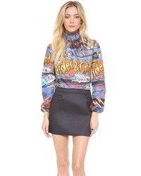 J.W.Anderson Jw Anderson Car Print Ruched Neck Top
