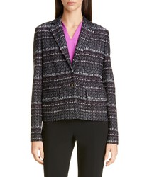 St. John Collection Texture Boucle Tweed Short Jacket