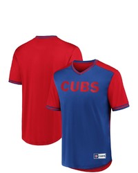 FANATICS Branded Royalred Chicago Cubs Iconic Walk Off V Neck Jersey T Shirt
