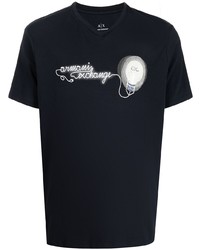 Armani Exchange Lightbulb Logo Print T Shirt