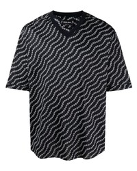 Giorgio Armani Monogram Print Cotton T Shirt