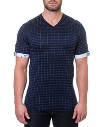 Maceoo Short Sleeve V Neck Framework T Shirt