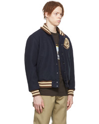 Billionaire Boys Club Navy Astro Varsity Jacket
