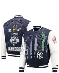 PRO STANDARD Navy New York Yankees Remix Full Zip Varsity Jacket At Nordstrom
