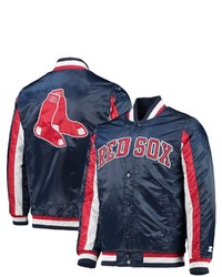 STARTE R Navy Boston Red Sox The Ace Satin Full Snap Jacket At Nordstrom