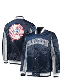 STARTE R Navy New York Yankees The Ace Satin Full Snap Jacket At Nordstrom