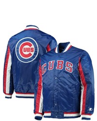 STARTE R Royal Chicago Cubs The Ace Satin Full Snap Jacket At Nordstrom