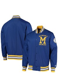 STARTE R Royal Milwaukee Brewers The Jet Iii Full Snap Jacket At Nordstrom