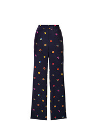 Ps By Paul Smith Printed Wide Leg Trousers