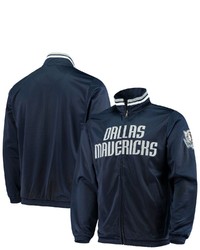 G-III SPORTS BY CARL BANKS Navy Dallas Mavericks Dual Threat Tricot Full Zip Track Jacket