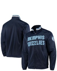 G-III SPORTS BY CARL BANKS Navy Memphis Grizzlies Dual Threat Tricot Full Zip Track Jacket At Nordstrom