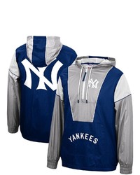 Mitchell & Ness Navy New York Yankees Highlight Reel Windbreaker Half Zip Hoodie Jacket At Nordstrom