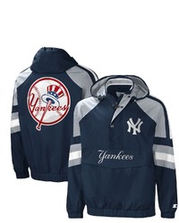 STARTE R Navygray New York Yankees The Pro Ii Half Zip Jacket At Nordstrom