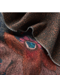 Paul Smith Monkey Print Wool And Cashmere Blend Scarf