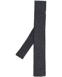 Navy Print Wool Tie