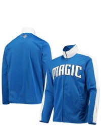 G-III SPORTS BY CARL BANKS Bluewhite Orlando Magic Zone Blitz Tricot Full Zip Track Jacket At Nordstrom
