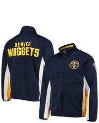 G-III SPORTS BY CARL BANKS Navy Denver Nuggets 75th Anniversary Power Forward Space Dye Full Zip Track Jacket At Nordstrom