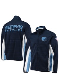 G-III SPORTS BY CARL BANKS Navy Memphis Grizzlies 75th Anniversary Power Forward Space Dye Full Zip Track Jacket At Nordstrom