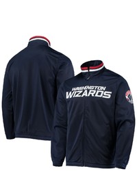 G-III SPORTS BY CARL BANKS Navy Washington Wizards Dual Threat Tricot Full Zip Track Jacket At Nordstrom