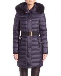 Burberry Abbeydale Fur Trim Puffer Jacket