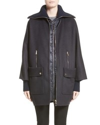 Moncler Acanthus Wool Cashmere Coat With Puffer Layer