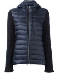 Closed Knitted Sleeve Puffer Jacket