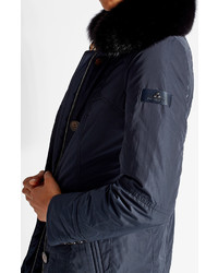 Peuterey Down Coat With Fur Trimmed Hood