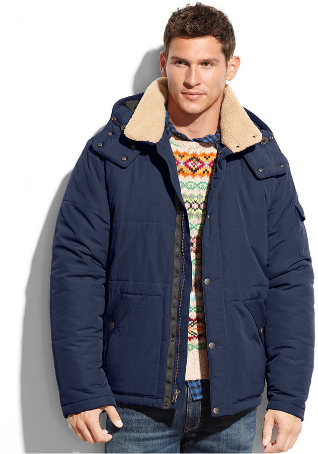 Hawke & Co Outfitter Jacket Voyager Sherpa Lined Quilted Performance ...