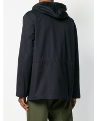 Closed Hooded Button Jacket