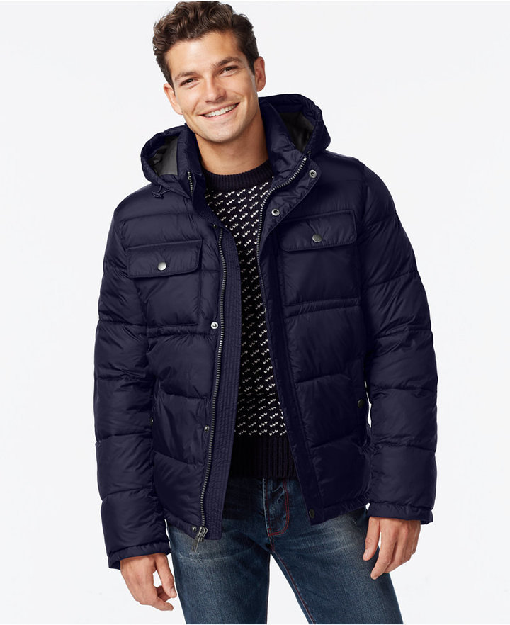 tommy hilfiger hooded down coat