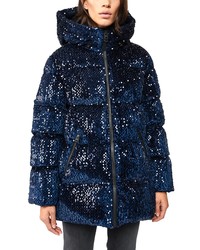 Mackage Hooded Sequin 800 Fill Power Down Puffer Jacket
