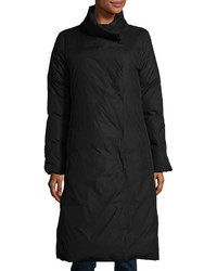 Eileen Fisher Long Stand Collar Puffer Coat Plus Size